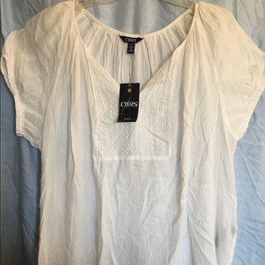 NWT Chaps white top. Sz 1x.